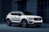 2019 Volvo XC40 T5 R-Design AWD in Crystal White Metallic from a front right three-quarter view